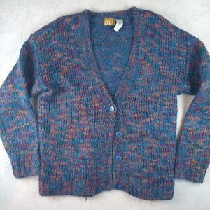 Vintage Wool Blend Cardigan Sweater Women's Medium Colorful IVLA Casualwear Gram